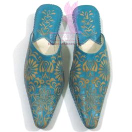 Embossed Leather Slippers