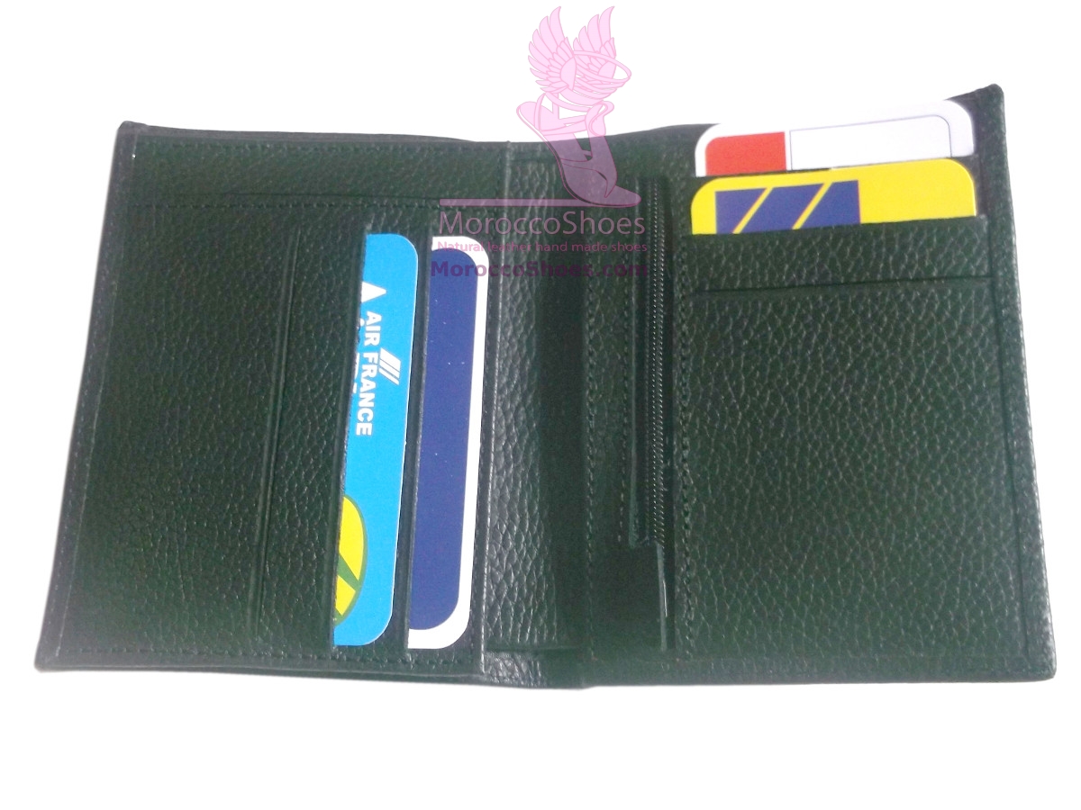 Textured Leather Billfold Wallet